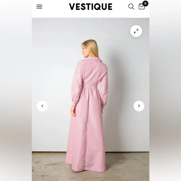 Vestique Pink Striped Maxi Dress - Picture 2 of 6